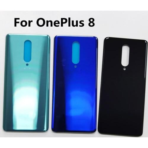 Glass For OnePlus 8 Back Battery Cover Door Rear Glass Replacement Part Battery Cover 1+8 Housing Case