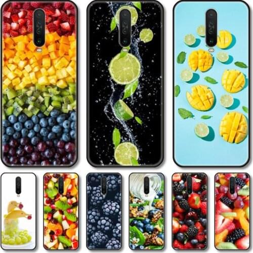 Tempting fruit Phone Case For XiaoMi Redmi Note 10S 9S 8 7 6 T Pro Black Cover Silicone Back TPU