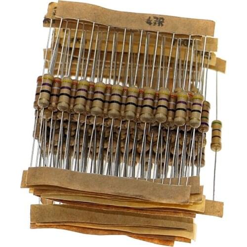 300PCS 30 kinds of resistance value 0.1 euro -750 euro plug-in commonly used resistor 1W carbon film resistor package
