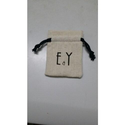 High quality linen small drawstring bag size 7*9cm with custom logo 200pcs/lot free shipping