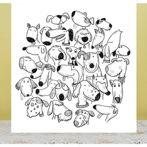 ZhuoAng Cartoon Dog Clear Stamps/Silicone Transparent Seals for DIY scrapbooking photo album Clear Stamps