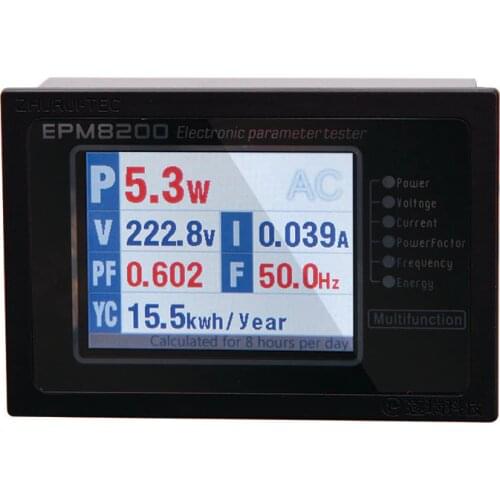 ZHURUI EPM8200 LCD TFT digital single phase AC energy calculator meter /power monitor/watt meter/ 1000w /4A/220v