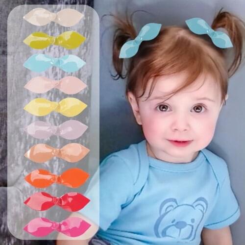 10Pcs/Lot Baby Bows Headband Nylon Girls Candy Color Head Bands Ins Kids Cotton Hairbands Children Traceless Hair Accessories