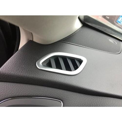 For Nissan Teana 2016 2PCS ABS Chrome Car Front Central Air Conditioning Outlet Trim Cover Car Styling Accessories