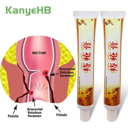 2pcs Hemorrhoids Ointment Chinese Herbal Cream Internal and External Anal Fissure Painkiller Herbal Medical Plaster A297