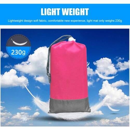 200x140cm Pocket Camping Mat Portable Picnic Waterproof Beach Blanket Ground Mat Travelling Easy Carrying Portable Parts
