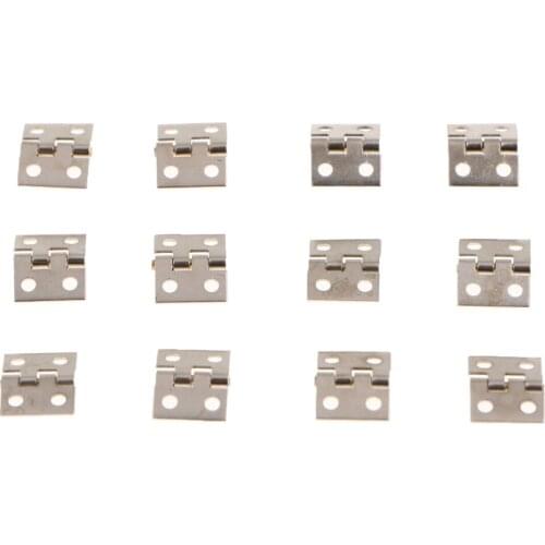 24Pcs/Set Mini Pure Copper Hinges Retro Brass Hinges Replacement Screws for Wooden Box Jewelry Chest Box