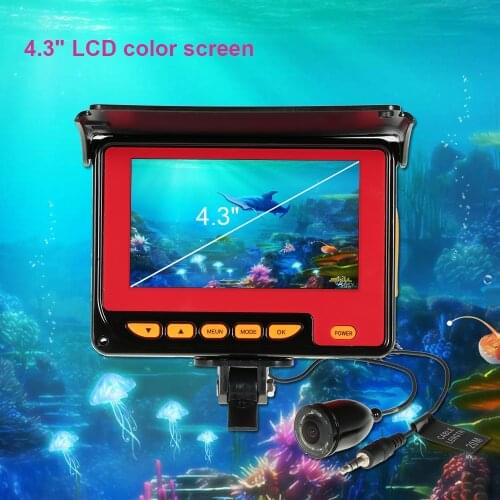 4.3'' Color Digital LCD 1000TVL Fish Finder HD IR LED Fishing Camera Monitor Underwater Fishing Camera 20M Cable EU/US Plug