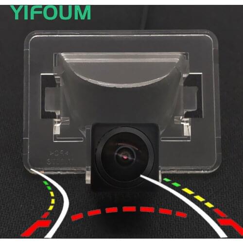 AHD Fisheye 12LED Dynamic Trajectory Car Rear View Wireless Camera For Mazda 5 M5 Premacy MK2 Compact van 2005-2010
