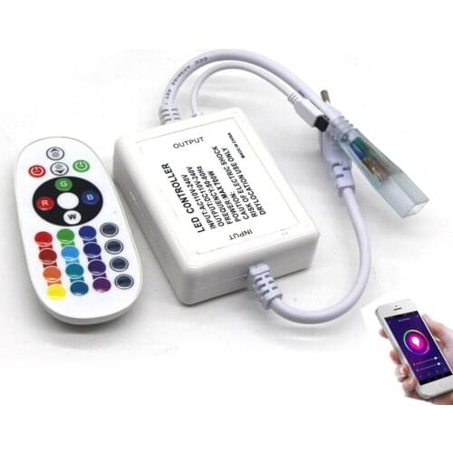 Bluetooth-compatible LED Dimmer EU AC 100V-240V 750W Controller with RF 28key Remote For 5050 2835 RGB LED Strip Neon Lights