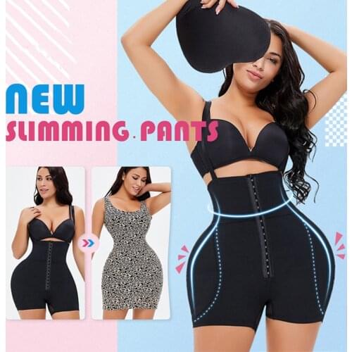 Bodysuit Slimming Sheath Woman Flat Belly Waist Trainer Body Shapers Colombian Shaperwear Hip Pads Butt Lifter Faja Postparto