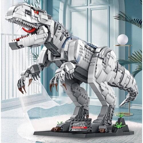 Dinosaure Jouet Jurassic World Bricks Carnotaurus Indominus Rex Tyrannosaurus Build Block Figures Dinosaurios Juguete Boy Gifts