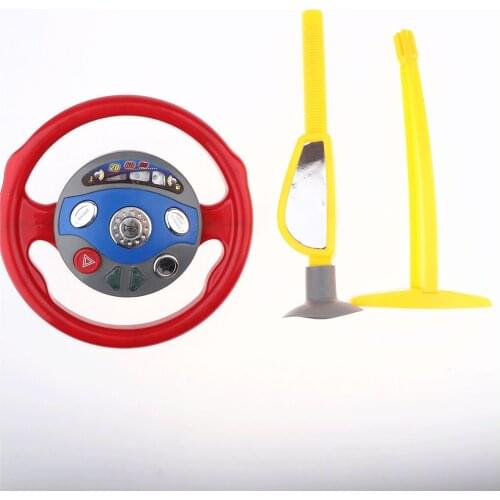 Electric Driving Steering Wheel Car Seat Toys for Baby Toddlers Pretend Play