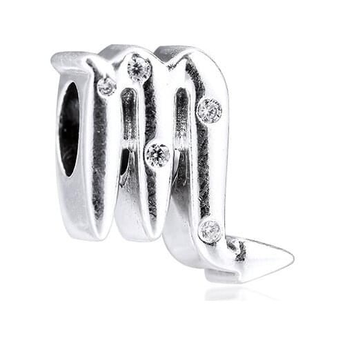GPY Sparkling Scorpio Zodiac Charms 925 Original Fit Pandora Bracelet Sterling Silver Beads for Jewelry Making Jewellery