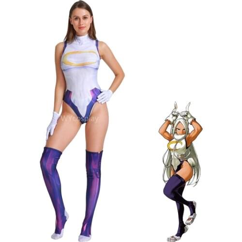 My Hero Academia Cosplay Costume Rabbit Hero Miruko Sexy Jumpsuit Boku No Hero Academia Bunny Girl Cosplay Rompers Suit