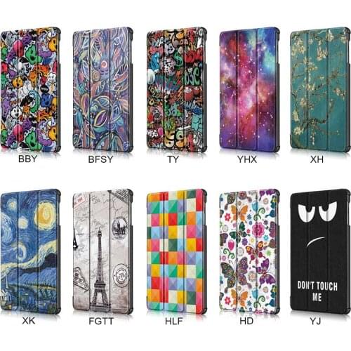 Leather Case For Samsung Galaxy Tab A 10.1 2019 SM-T510 SM-T515 for Galaxy Tab A 10.1 3 Fold PU Smart cover Wake up function