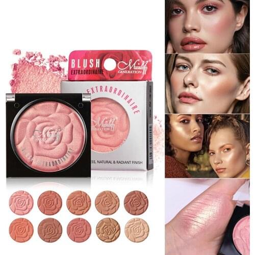 Face Mineral Blush Baked Powder Palette Shimmer Matte Blushes Powder Women Facial Contour Shadow Pigment Blusher Cosmestics