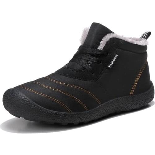 2019 Fashion Winter shoes Men Non-slip Outdoor Boots Warm Shoes Waterproof Snow Boots Ankle Botas Chaussure homme