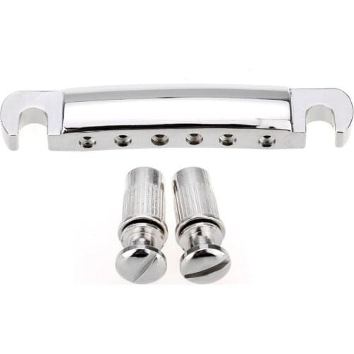 Musiclily Pro 52.5mm TOM Tune-o-matic Tailpiece for China made Epiphone Les Paul Guitar Replacement, Nickel