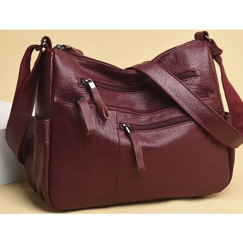 Casual Leather Satchels Shoulder Bags for Women 2021 Sac A Main Large Capacity Crossbody Bag Purses and Handbags Luxury Designer