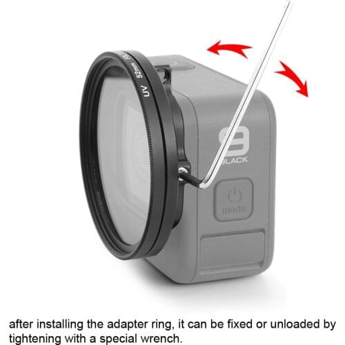 52mm Tool Professional Durable With Wrench Practical Filter Adapter Ring UV Lens Diving Accessories For Gopro Hero 9