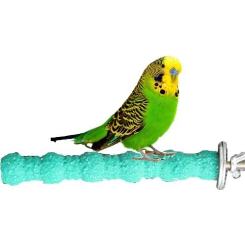 Bird Wood Perch Stand Paw Grinding Stick Platform for Parrot Budgies Parakeet Cockatiels Conure Cage Accessories (Random Color)