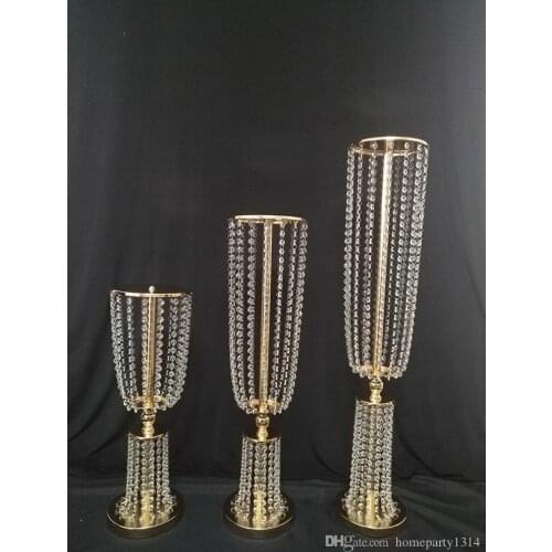 Luxury acrylic crystal wedding road lead props wedding table centerpieces event party decor wedding aisle walkway flower vase