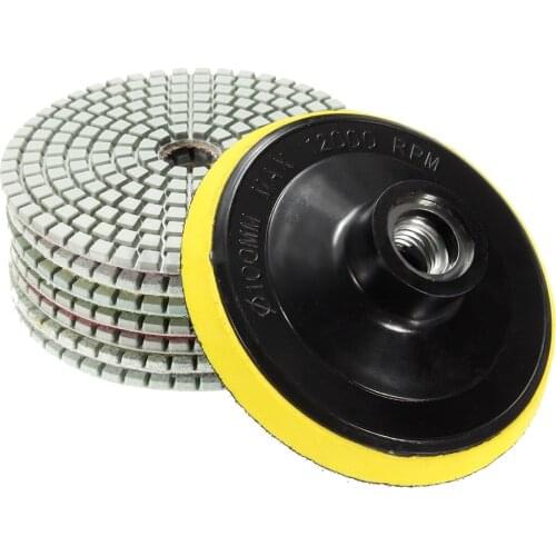 Cheapest 8Pcs Diamond Polishing Pads 4 inch Wet/Dry Set For Granite Stone Concrete Marble