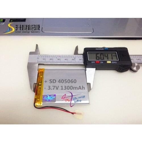 SD405060 li-ion battery pack 405060 3.7v 1300mah li-ion rechargeable li-ion battery for GPS devices