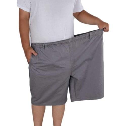 Summer Plus size Shorts men 5XL 6XL 7XL 8XL 9XL 10XL 11XL 12XL 13XL 14XL waist 160cm Loose Elastic waist Cotton men shorts