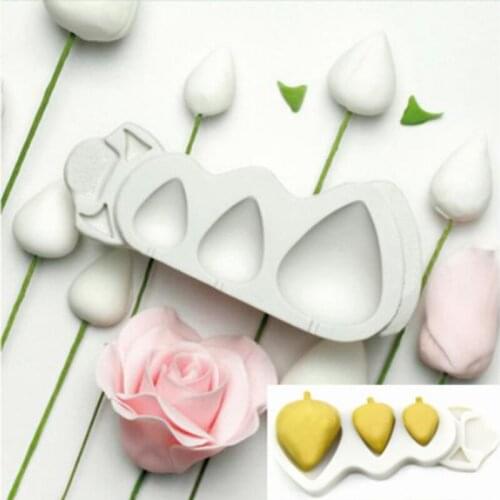 Simulation Leaf Silicone Mold Lily Flower Bed Wedding Holiday Cake Decorating Tools Fondant Mold Cake Stamper Chocolate Mould