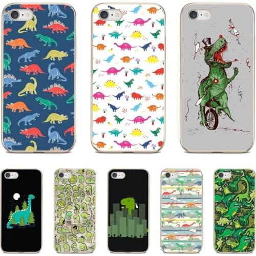 For Xiaomi mi Redmi Note 3 4 4X 5 6 7 8 8t 9 9s 9t 10 pro lite Silicone Phone Covers kawaii-Dinosaurs-pattern