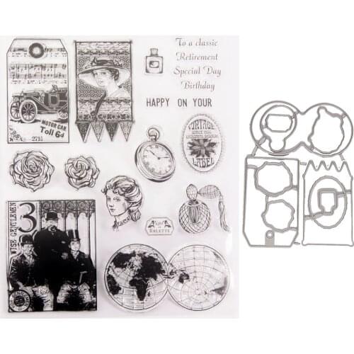 Silicone Clear Stamps CUTTING DIES For Scrapbooking STENSICLS TRAVAL DIY PAPER Album Cards MAKING Transparent RUBBER Stamp MOLD