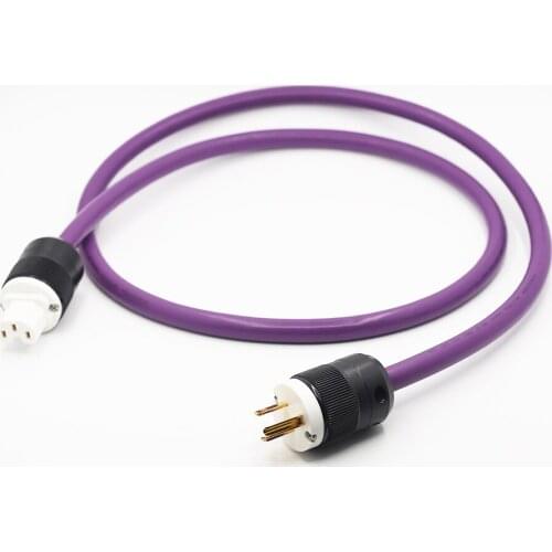 Preffair D507 6N 99.99997% US Version power cable with gold plated US power plug CD AMP hifi power cord cable