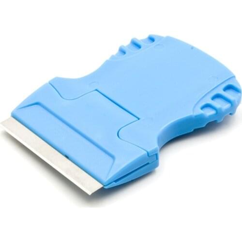 Plastic Mini Razor Blade Scraper Blue Grattoir Mini Raspador TM-230
