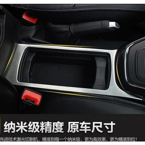 Car-styling stainless steel water cup holder trim sticker case For Ford Focus 3 mk3 2015-2018 auto accessories