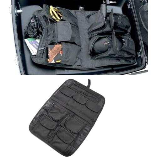For Harley Touring 1999-2013 Luggage Tour Pack Pak Trunk Lid Organizer Pouch Kit Black Fit Road King Electra Road Street Glide