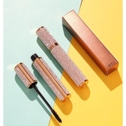 Diamond Makeup Fiber Mascara Waterproof 3D Long Thick Lengthening Lash Mascara for Eyelash Extension Cosmetics Custom Label