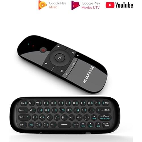 Smart Air Mouse Bluethooth For Android TV BOX PC Wechip W1 Rechargeble Mini 2.4G Wireless Keyboard Double-Side Remote Control