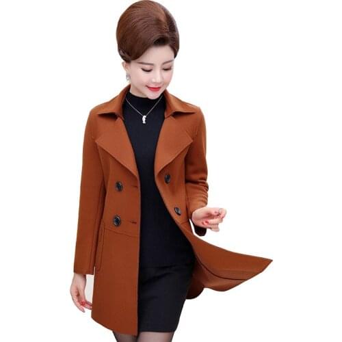 Spring style foreign windbreaker women autumn fashion long-sleeved tops new loose Medium length Plus size coat ladies overcoat