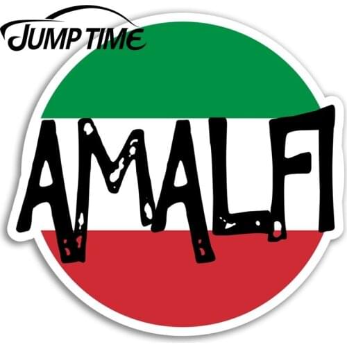 Jump Time for Amalfi Vinyl Stickers Italy Flag Travel Sticker Laptop Luggage Waterproof Accessories Bumper Car Decal