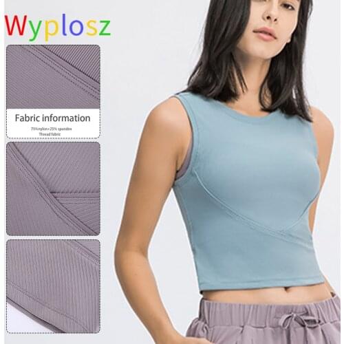 Wyplosz Yoga Vest Woman Sexy Chest Strap Nylon Ventilation Vests For Womens Underwear Tank Top Clothing Training Sports Workout