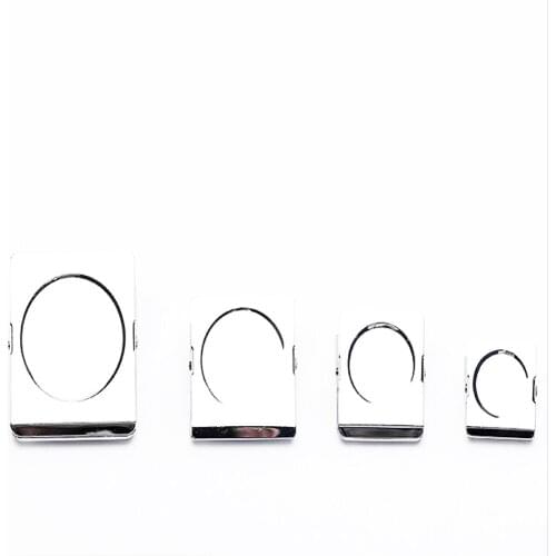 XRHYY 4 PCS Square Spring Magnetic Hook Clips Stainless Steel Metal Paper File Organizer For Home School Fridge Office Photo