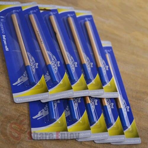 REFILLS LOTS OF 10 PCS CROCODILE FOR ROLLER BALL PEN 0.5MM POINT BLUE INK AND BLACK INK FOR CROCODILE PEN OFFICE