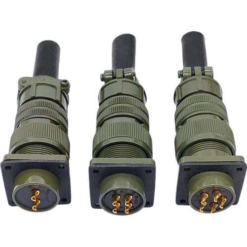 MIL-STD 5015 Servo connector Military standard connectors plug socket Gold-plated copper 18-3 18-10 18S-11 18S-12 18S-8 18S-1