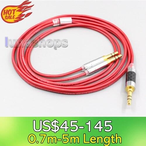 LN006666 2.5mm 4.4mm XLR 3.5mm 99% Pure PCOCC Earphone Cable For Onkyo A800 Headphone 3.5mm Pin