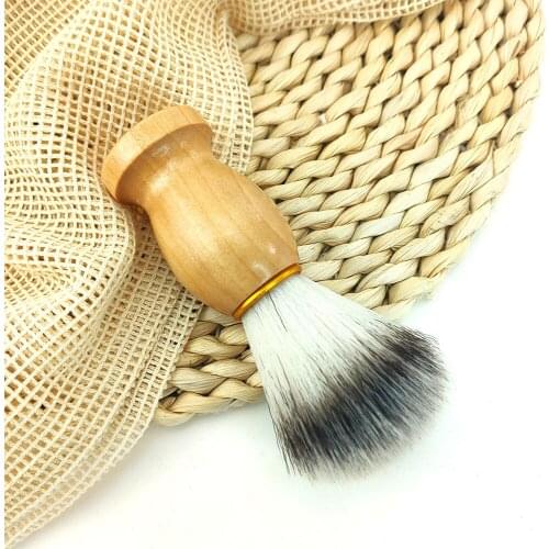 2020 Badger Hair Mens Shaving Brush Barber Salon Men Facial Beard Cleaning Appliance Shave Tool Razor Brush with Wood Handle