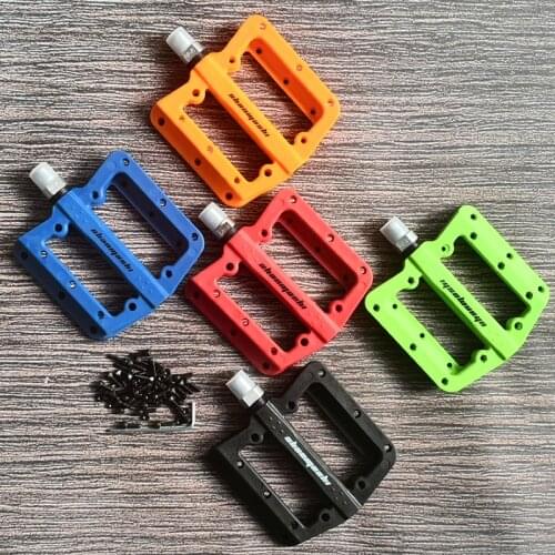 2021 New 5 colors Bicycle Pedals Sealed Bearing Nylon Anti-slip Cycle Ultralight Cycling Mountain MTB bike pedals