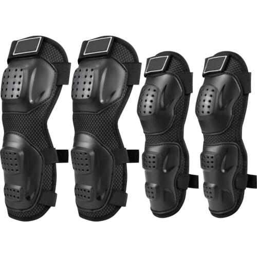 4Pcs Motorcycle Elbow Guards Knee Pads Protection Motorbike Protective Gear Knee Pads Breathable Racing Protective Gear Kits