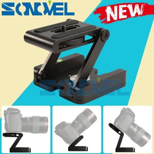 Aluminum Folding Quick Release Plate Stand Holder Tripod Z Flex Tilt Camera Head Solution Photography Studio Camera Tripod Z Pan